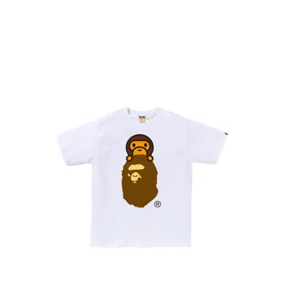 A Bathing Ape Monkey Graphic T-shirt In White