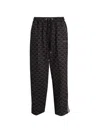 A Bathing Ape Monogram Drawstring Track Pants In Black