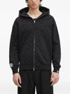 A Bathing Ape Monogram Shark-head Zip-up Hoodie In Black