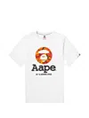A Bathing Ape Moonface-print T-shirt In White
