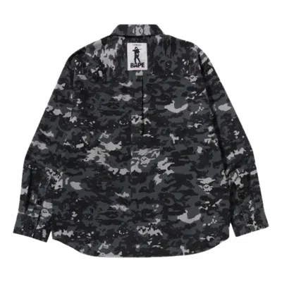 A Bathing Ape Multi Pixel Camo Military Shirt 'black'