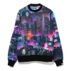 A Bathing Ape Neon Tokyo Crewneck Pullover 'multicolor'