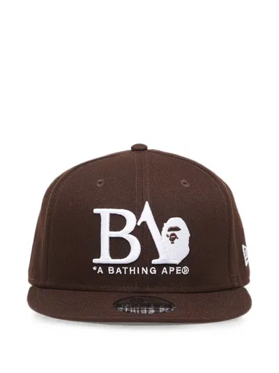 A Bathing Ape New Era 9fifty Cap In Brown
