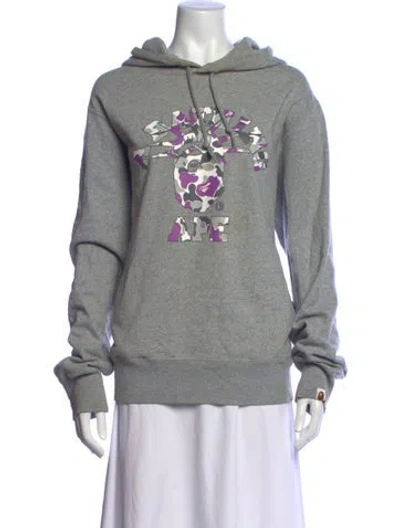 Pre-owned A Bathing Ape New York Camo Graphic Print Hoodie In Grey