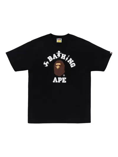 A Bathing Ape Ninja College T-shirt In Black