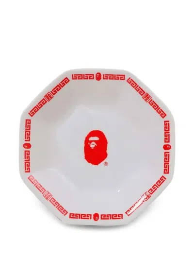 A Bathing Ape Octagonal-shape Dish In White
