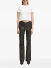 A Bathing Ape One Point Embroidered-logo Cropped Top In White