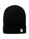 A Bathing Ape One Point Knit Cap In Animal Print