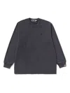 A Bathing Ape One Point Logo T-shirt In Gray