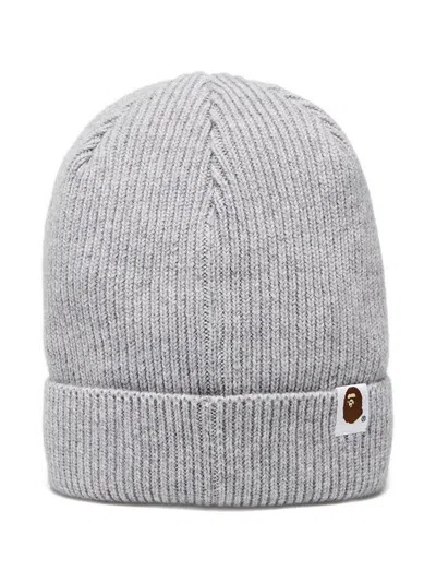 A Bathing Ape One Point Ribbed Knit Beanie