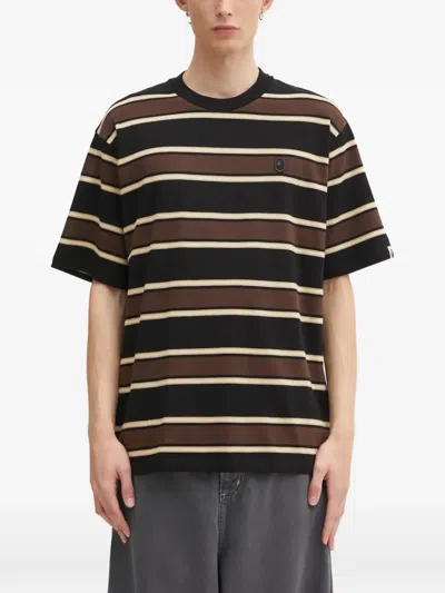 A Bathing Ape One Point Strip Short-sleeve T-shirt In Multi