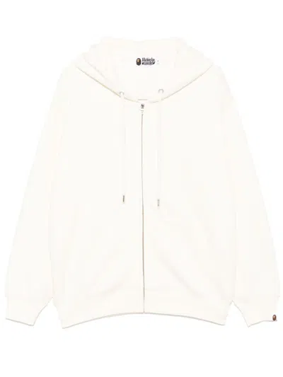 A Bathing Ape One-point Zip-up Hoodie In Neutrals