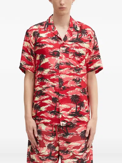A Bathing Ape Palm-print Pocket Shirt In Multi
