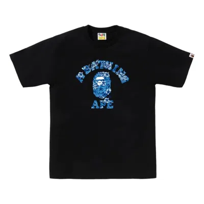 A Bathing Ape Palm Resort Camo College T-shirt In Black