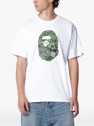 A Bathing Ape Palm Resort T-shirt In White