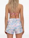 A Bathing Ape Palm Tree Camo Shorts In Blue