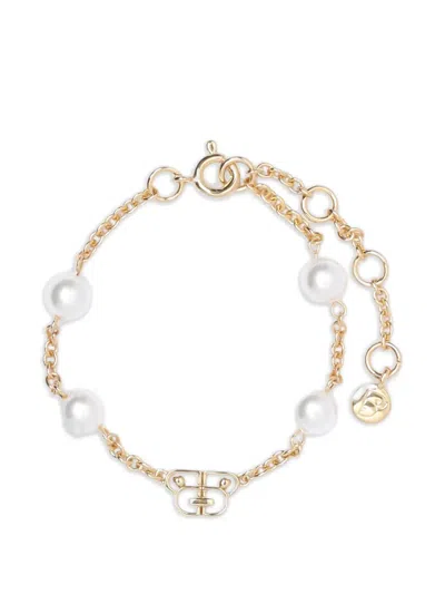 A Bathing Ape Pearl-embellished Bracelet In Gold