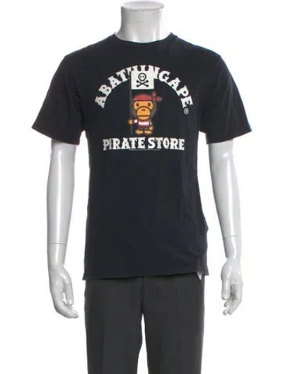 Pre-owned A Bathing Ape Pirate Store Graphic Print T-shirt In Black