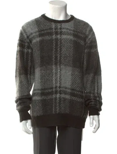 Pre-owned A Bathing Ape Plaid Print Long Sleeve In Gray