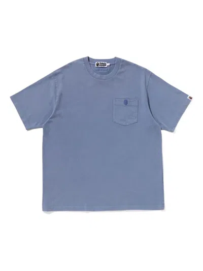 A Bathing Ape Pocket-detail Cotton T-shirt In Blue