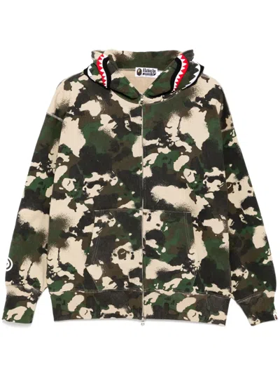 A Bathing Ape Hoodie Mit Print In Grün