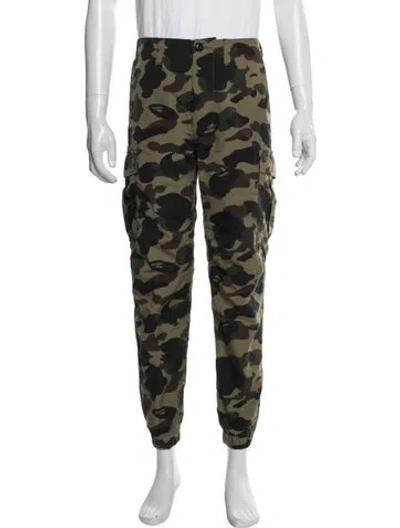 Pre-owned A Bathing Ape Printed Joggers In Green