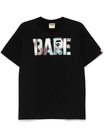 A Bathing Ape T-shirt Mit Print In Schwarz