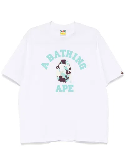 A Bathing Ape T-shirt Mit Print In Weiss