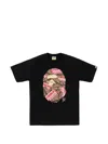 A Bathing Ape Printed T-shirt In Black