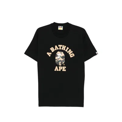 A Bathing Ape Printed T-shirt In Black