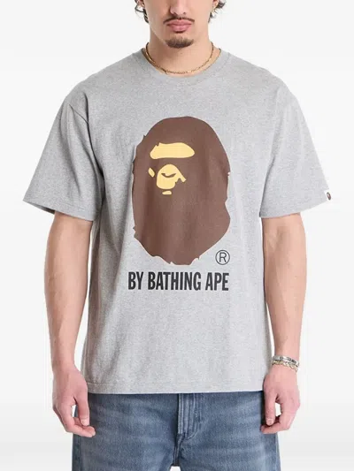 A Bathing Ape Printed T-shirt In Gray