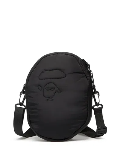 A Bathing Ape Quilted Shoulder Bag In Black