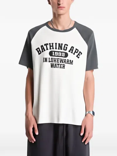 A Bathing Ape Raglan-sleeve T-shirt In Neutrals