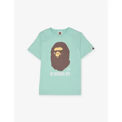 A Bathing Ape Kids' Rand-print Cotton T-shirt 2-9 Years Green