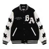 A Bathing Ape Relaxed Fit Varsity Jacket 'black'