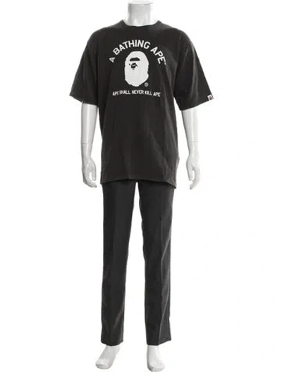 Pre-owned A Bathing Ape Relaxed Graphic Print T-shirt W/ Tags In Grey