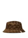 A Bathing Ape Reversible Buckle Hat In Brown