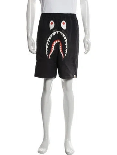 Pre-owned A Bathing Ape Reversible Camo Shark Shorts In Blue
