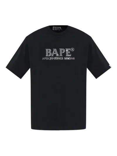 A Bathing Ape Rhinestone-embellished T-shirt In Blue