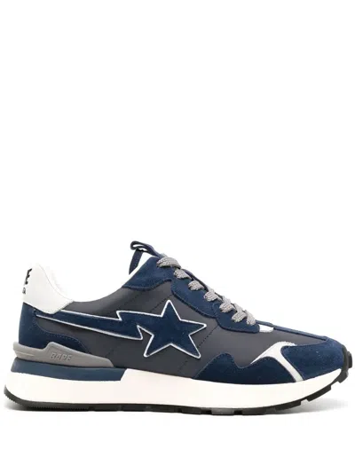 A Bathing Ape Sta Star-patch Sneakers In Blue