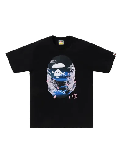 A Bathing Ape Sakura T-shirt In Black