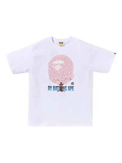 A Bathing Ape Sakura T-shirt In White
