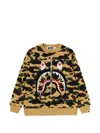 A Bathing Ape Shark 1st Camo Sweatshirt In Multi