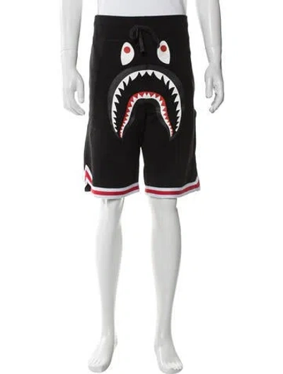 Pre-owned A Bathing Ape Shark Athletic Shorts In Black