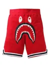 A Bathing Ape Shark Basketball Sweatshort In Red