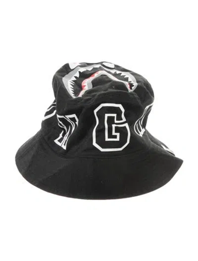 Pre-owned A Bathing Ape Shark Bucket Hat In Black