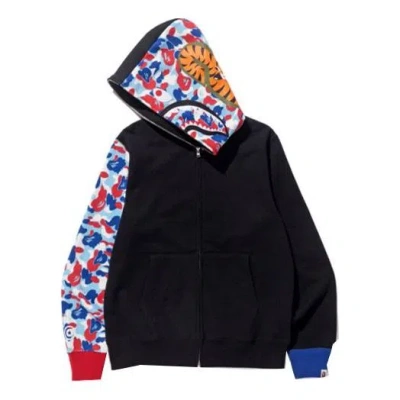 A Bathing Ape Shark Camo Paris Limited Full Zip Hoodie 'black'