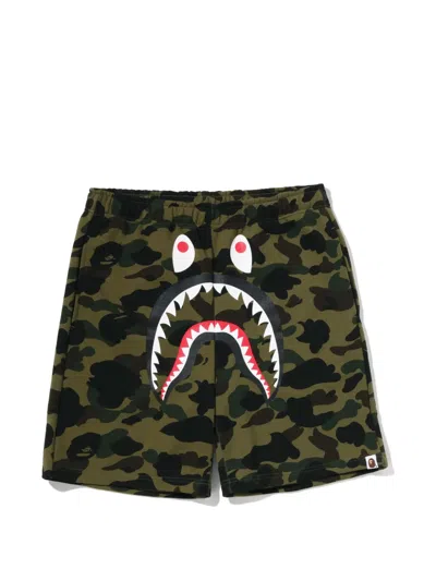 A Bathing Ape Shark Camouflage-print Shorts In Multi