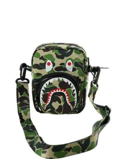 A Bathing Ape Shark Camouflage-print Shoulder Bag In Green