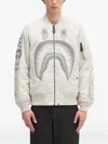 A Bathing Ape Shark-embroidered Bomber Jacket